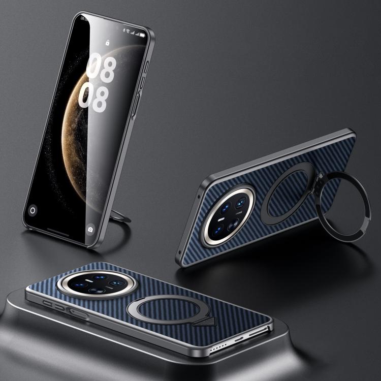 For Huawei Mate 70 SULADA Kevlar Texture MagSafe Magnetic Holder Phone Case(Blue) - free shipping - PMC TechLife - Order now!