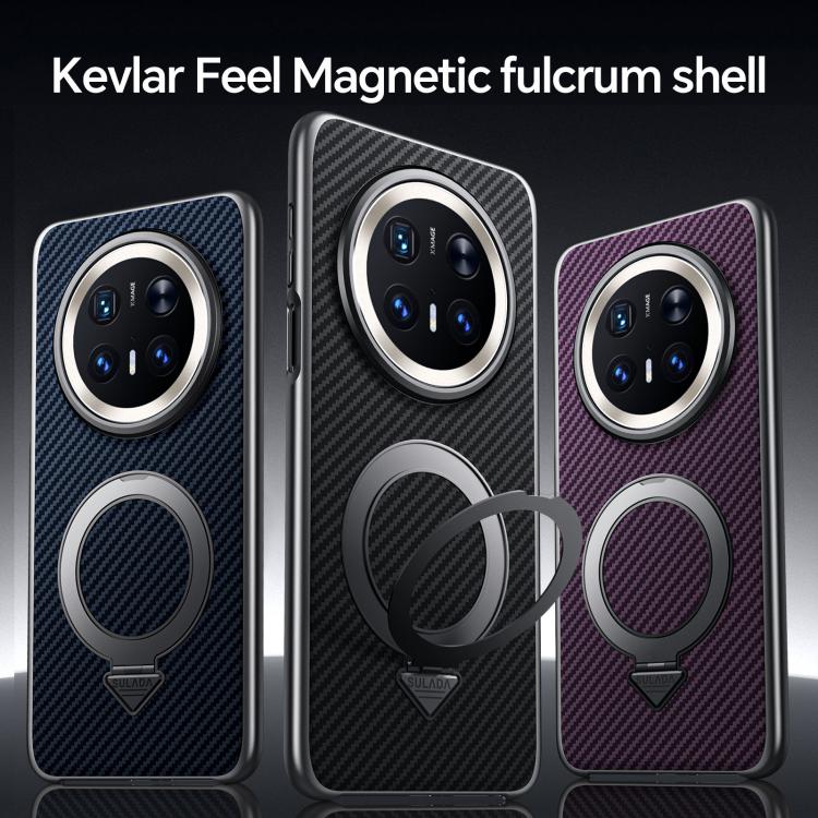 For Huawei Mate 70 SULADA Kevlar Texture MagSafe Magnetic Holder Phone Case(Blue) - free shipping - PMC TechLife - Order now!