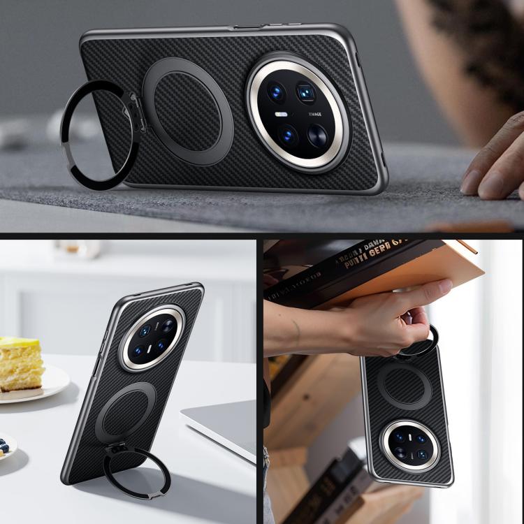 For Huawei Mate 70 SULADA Kevlar Texture MagSafe Magnetic Holder Phone Case(Blue) - free shipping - PMC TechLife - Order now!