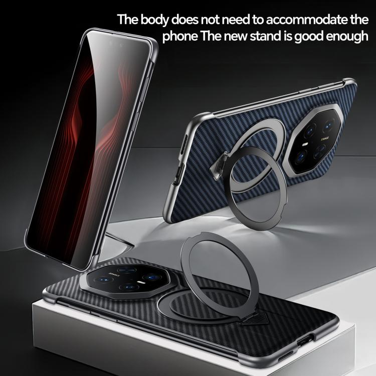 For Huawei Mate 70 RS Ultimate SULADA Kevlar Texture MagSafe Magnetic Holder Phone Case(Brown) - Huawei Cases by SULADA | Online Shopping South Africa | PMC TechLife | Buy Now Pay Later Mobicred