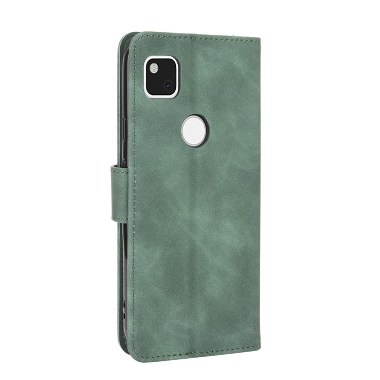 For Google Pixel 4a Solid Color Skin Feel Magnetic Buckle Horizontal Flip Calf Texture PU Leather Case with Holder & Card Slots & Wallet(Green) - Google Cases by PMC TechLife | Online Shopping South Africa | PMC TechLife