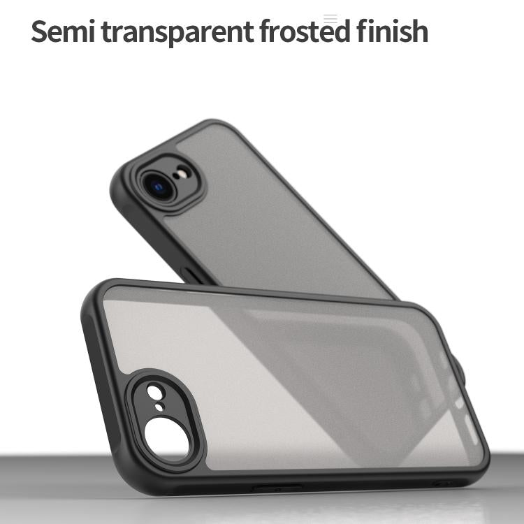 For iPhone 16e Fan Dun Series TPU Hybrid PC Frosted Phone Case(Black) - iPhone 16e Cases by PMC TechLife | Online Shopping South Africa | PMC TechLife | Buy Now Pay Later Mobicred