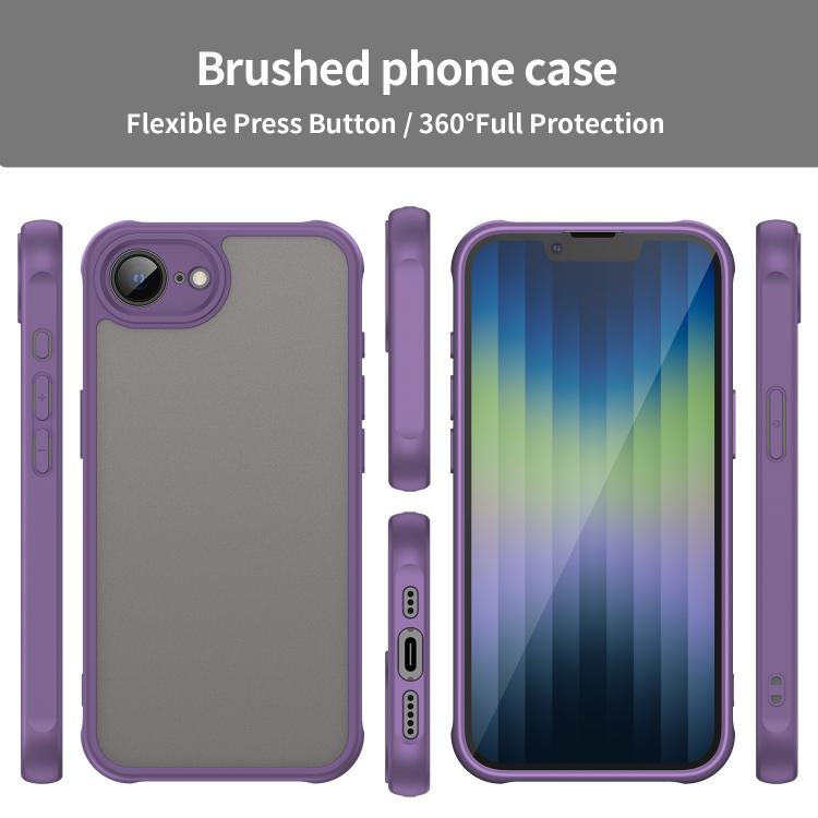 For iPhone 16e Fan Dun Series TPU Hybrid PC Frosted Phone Case(Purple) - iPhone 16e Cases by PMC TechLife | Online Shopping South Africa | PMC TechLife | Buy Now Pay Later Mobicred