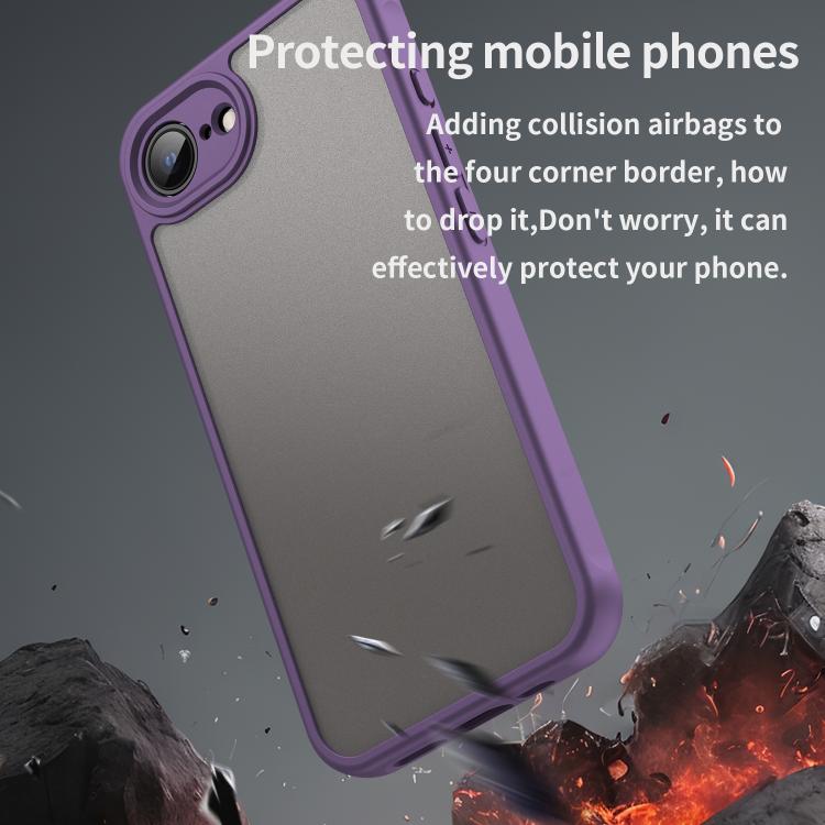 For iPhone 16e Fan Dun Series TPU Hybrid PC Frosted Phone Case(Purple) - iPhone 16e Cases by PMC TechLife | Online Shopping South Africa | PMC TechLife | Buy Now Pay Later Mobicred