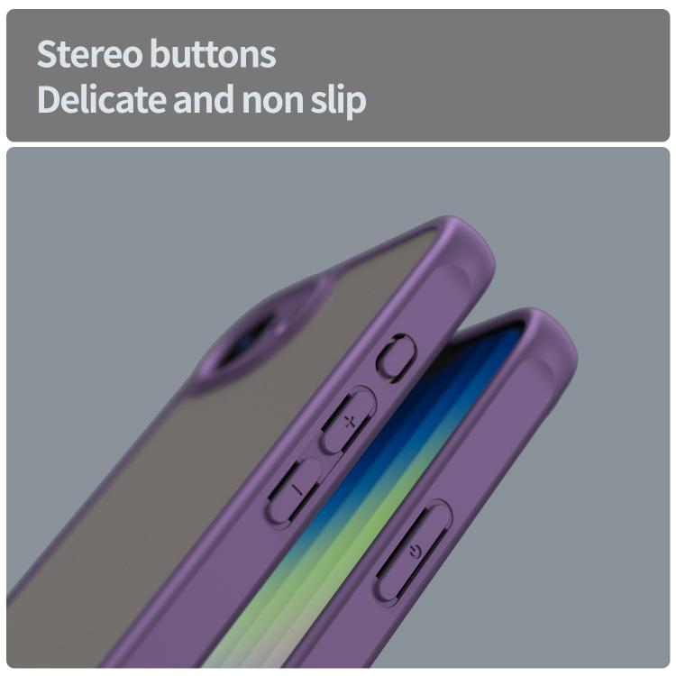 For iPhone 16e Fan Dun Series TPU Hybrid PC Frosted Phone Case(Purple) - iPhone 16e Cases by PMC TechLife | Online Shopping South Africa | PMC TechLife | Buy Now Pay Later Mobicred