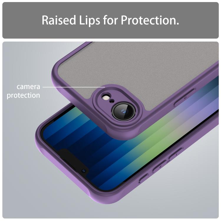 For iPhone 16e Fan Dun Series TPU Hybrid PC Frosted Phone Case(Purple) - iPhone 16e Cases by PMC TechLife | Online Shopping South Africa | PMC TechLife | Buy Now Pay Later Mobicred