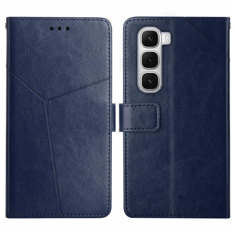 For Infinix Hot 60 Pro+ 4G Y-shaped Pattern Flip Leather Phone Case(Blue) - free shipping - PMC TechLife - Order now!