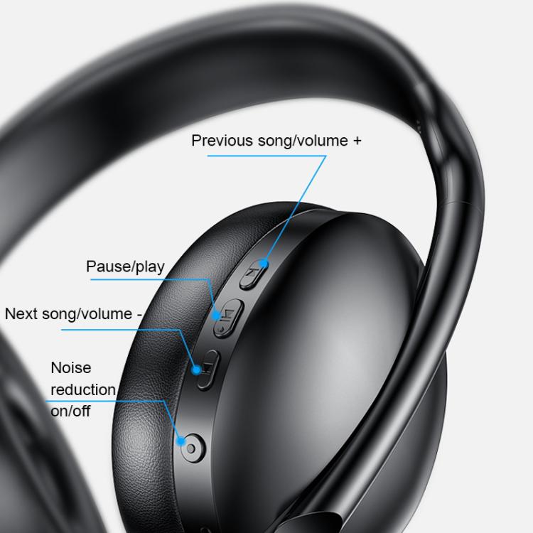 Yesido EP08 ANC Noise Reduction Bluetooth Headphones(Black) - free shipping - PMC TechLife - Order now!