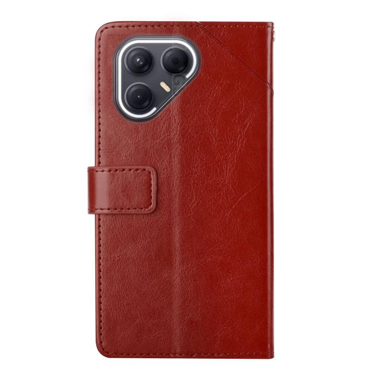 For Tecno Pova 7 Ultra 5G Y-shaped Pattern Flip Leather Phone Case(Brown) - free shipping - PMC TechLife - Order now!