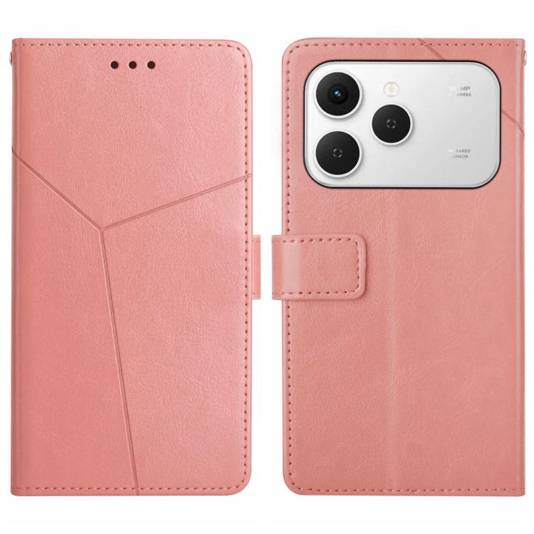 For Tecno Spark 40 4G Y-shaped Pattern Flip Leather Phone Case(Pink) - free shipping - PMC TechLife - Order now!