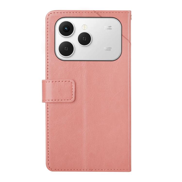 For Tecno Spark 40 4G Y-shaped Pattern Flip Leather Phone Case(Pink) - free shipping - PMC TechLife - Order now!