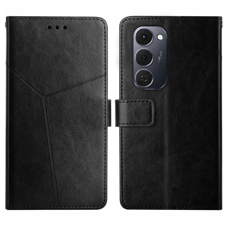 For Tecno Spark 40 Pro+ 4G Y-shaped Pattern Flip Leather Phone Case(Black) - free shipping - PMC TechLife - Order now!