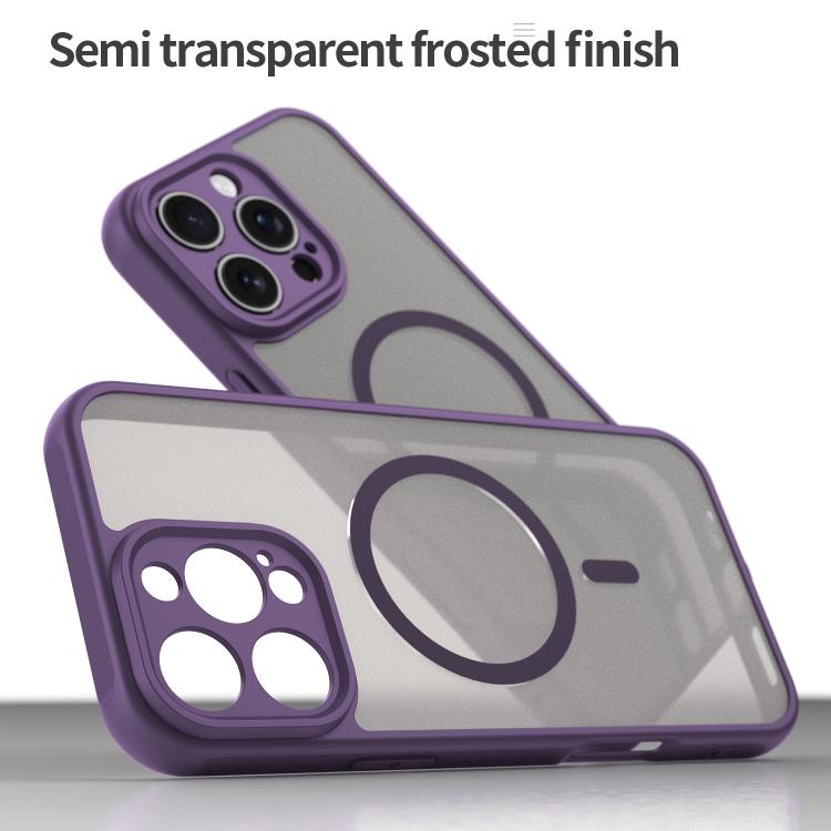For iPhone 16e Fan Dun Series TPU Hybrid PC Frosted Magsafe Phone Case(Purple) - iPhone 16e Cases by PMC TechLife | Online Shopping South Africa | PMC TechLife | Buy Now Pay Later Mobicred