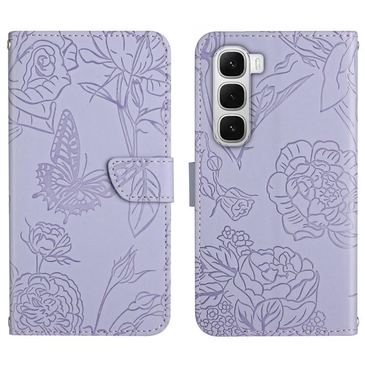 For Infinix Hot 60 Pro+ 4G Skin Feel Butterfly Embossed Flip Leather Phone Case(Purple) - free shipping - PMC TechLife - Order now!