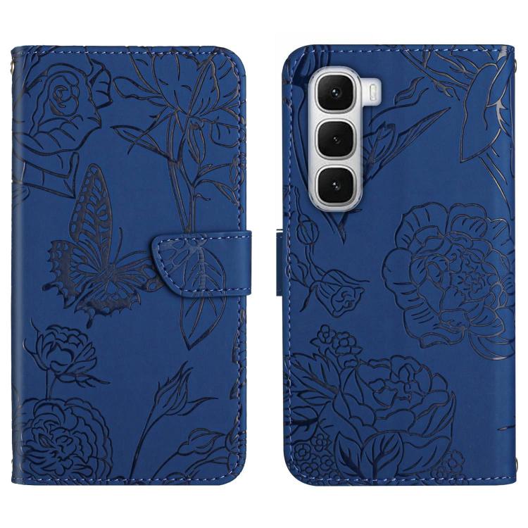 For Infinix Hot 60 Pro+ 4G Skin Feel Butterfly Embossed Flip Leather Phone Case(Blue) - free shipping - PMC TechLife - Order now!
