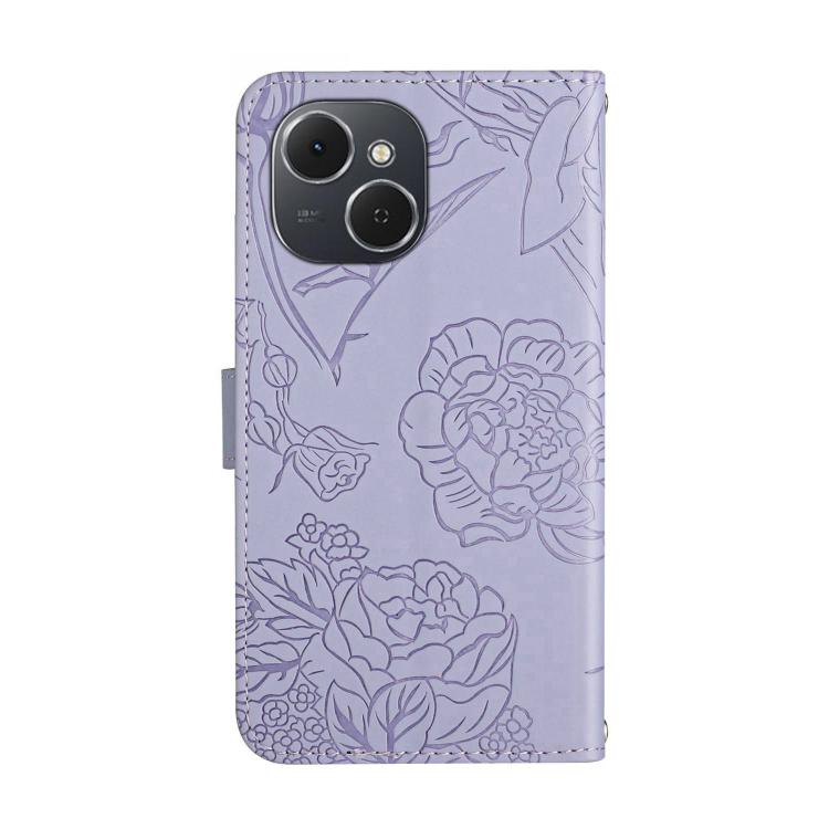 For Tecno Spark 40C Skin Feel Butterfly Embossed Flip Leather Phone Case(Purple) - free shipping - PMC TechLife - Order now!