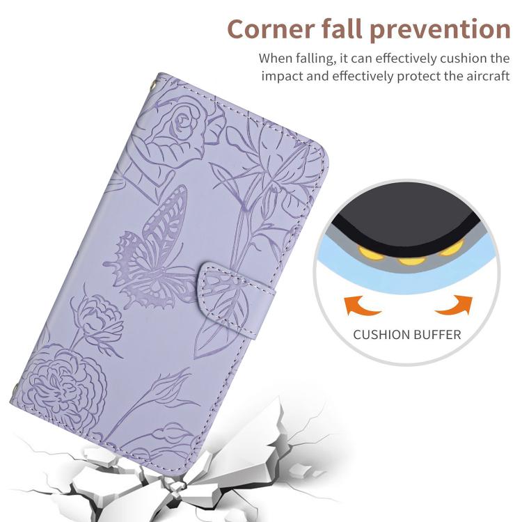 For Tecno Pova 7 5G Skin Feel Butterfly Embossed Flip Leather Phone Case(Purple) - free shipping - PMC TechLife - Order now!