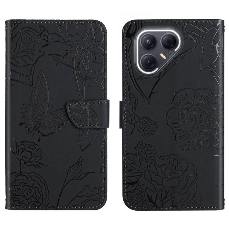 For Tecno Pova 7 5G Skin Feel Butterfly Embossed Flip Leather Phone Case(Black) - free shipping - PMC TechLife - Order now!