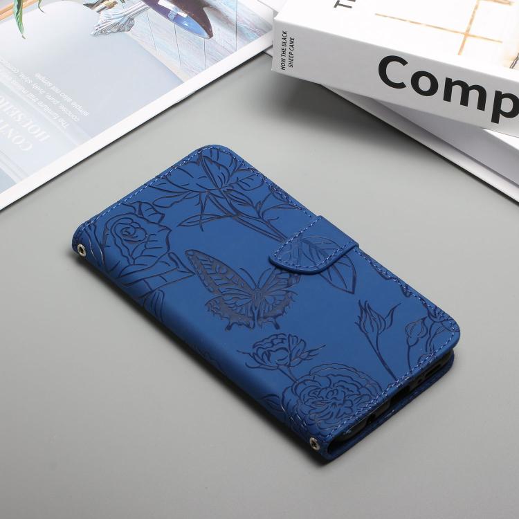 For Tecno Pova 7 5G Skin Feel Butterfly Embossed Flip Leather Phone Case(Blue) - free shipping - PMC TechLife - Order now!