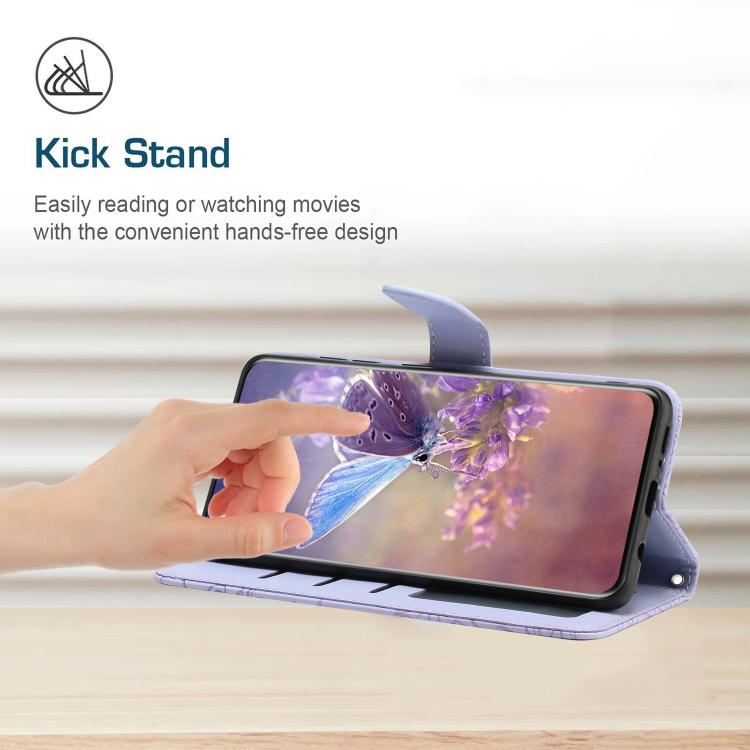For Tecno Spark 40 Pro 4G Skin Feel Butterfly Embossed Flip Leather Phone Case(Purple) - free shipping - PMC TechLife - Order now!
