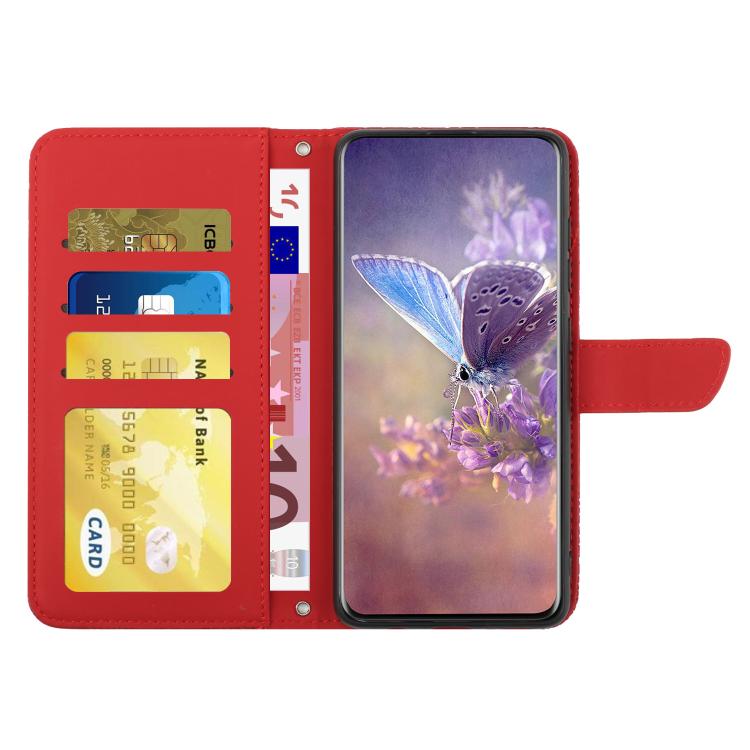 For Tecno Spark 40 Pro 4G Skin Feel Butterfly Embossed Flip Leather Phone Case(Red) - free shipping - PMC TechLife - Order now!