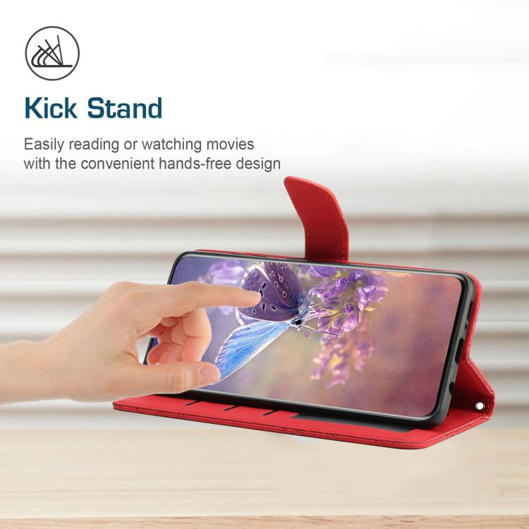 For Tecno Spark 40 Pro 4G Skin Feel Butterfly Embossed Flip Leather Phone Case(Red) - free shipping - PMC TechLife - Order now!