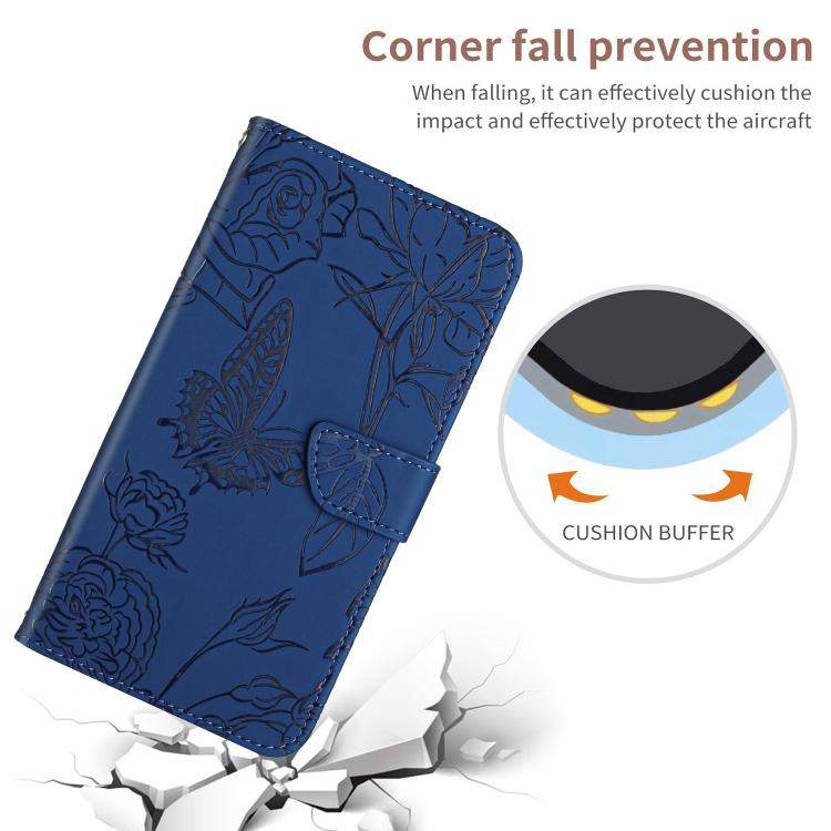 For Tecno Spark 40 4G Skin Feel Butterfly Embossed Flip Leather Phone Case(Blue) - free shipping - PMC TechLife - Order now!