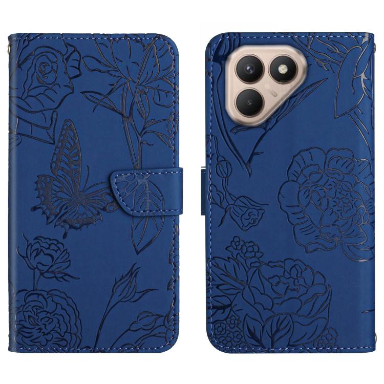 For Tecno Pova 7 4G Skin Feel Butterfly Embossed Flip Leather Phone Case(Blue) - free shipping - PMC TechLife - Order now!