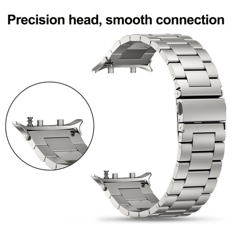 For Huawei Watch D2 Three Beads Stainless Steel Watch Band(Silver) - free shipping - PMC TechLife - Order now!