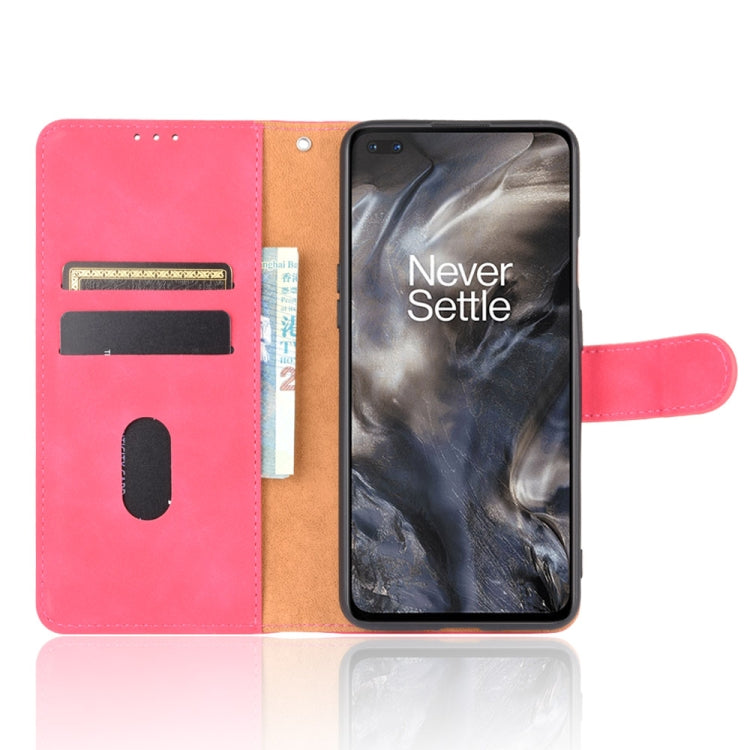 For OnePlus Nord Solid Color Skin Feel Magnetic Buckle Horizontal Flip Calf Texture PU Leather Case with Holder & Card Slots & Wallet(Rose Red) - OnePlus Cases by PMC TechLife | Online Shopping South Africa | PMC TechLife | Buy Now Pay Later Mobicred