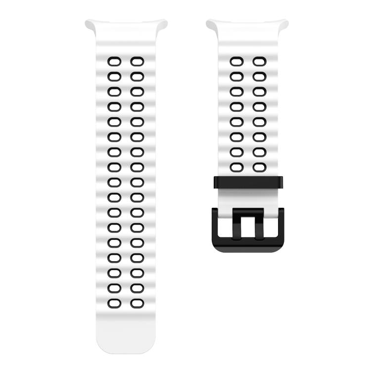 For Samsung Galaxy Watch Ultra 47mm / Ultra 2025 Kalebol Ocean Two-tone Silicone Strap(White Black) - free shipping - PMC TechLife - Order now!
