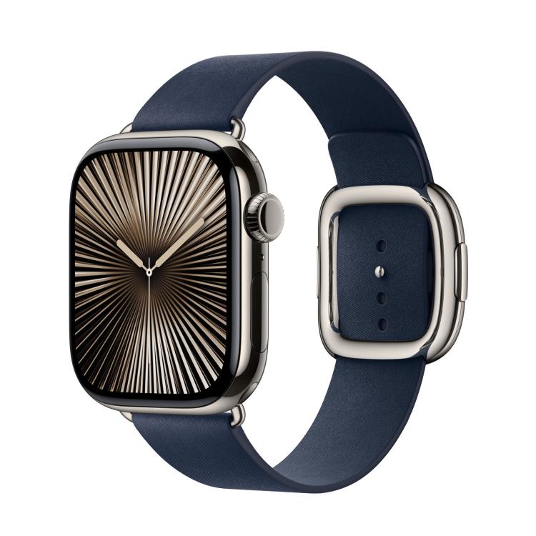 For Apple Watch 42mm / 41mm / 40mm / 38mm Modern Style Leather Watch Band(Dark Blue) - Watch Bands by PMC TechLife | Online Shopping South Africa | PMC TechLife | Buy Now Pay Later Mobicred