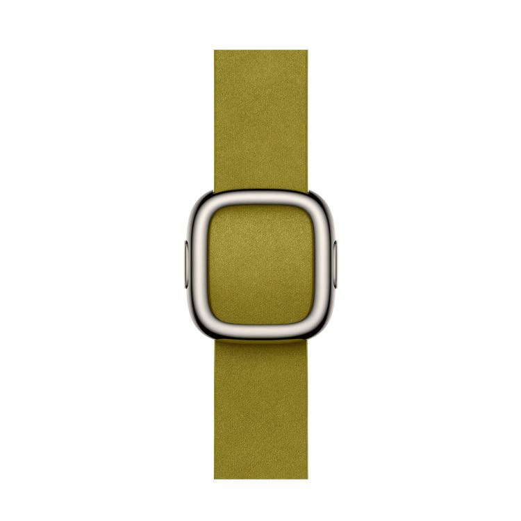 For Apple Watch 42mm / 41mm / 40mm / 38mm Modern Style Leather Watch Band(Yellow) - Watch Bands by PMC TechLife | Online Shopping South Africa | PMC TechLife | Buy Now Pay Later Mobicred