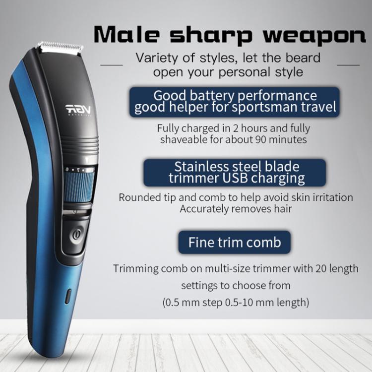 VGR V-052 5W USB Electric Shaver Hair Clipper(Blue) - free shipping - PMC TechLife - Order now!