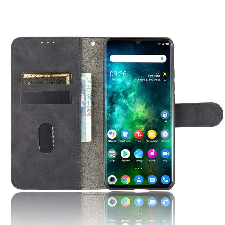 For TCL 10 Pro Solid Color Skin Feel Magnetic Buckle Horizontal Flip Calf Texture PU Leather Case with Holder & Card Slots & Wallet(Black) - More Brand by PMC TechLife | Online Shopping South Africa | PMC TechLife