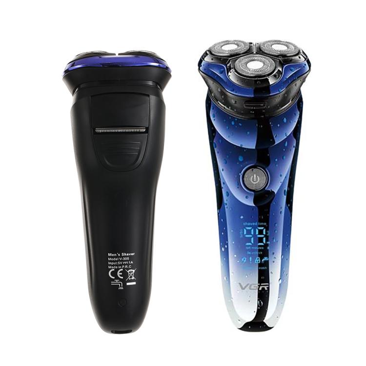 VGR V-305 Rotating Three-blade IPX7 Men Electric Shaver(Blue) - free shipping - PMC TechLife - Order now!