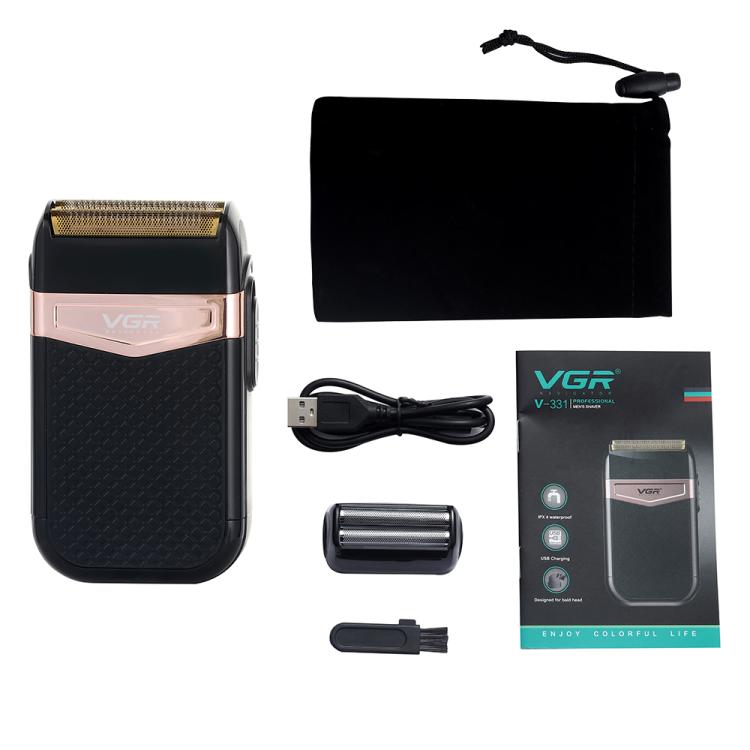 VGR V-331 Reciprocating Rotary 2 Cutter Head IPX4 Electric Shaver(Black) - free shipping - PMC TechLife - Order now!