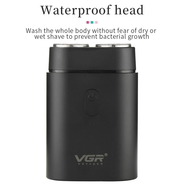 VGR V-341 Rotating 2 Cuttter Head Portable Electric Shaver(Black) - free shipping - PMC TechLife - Order now!