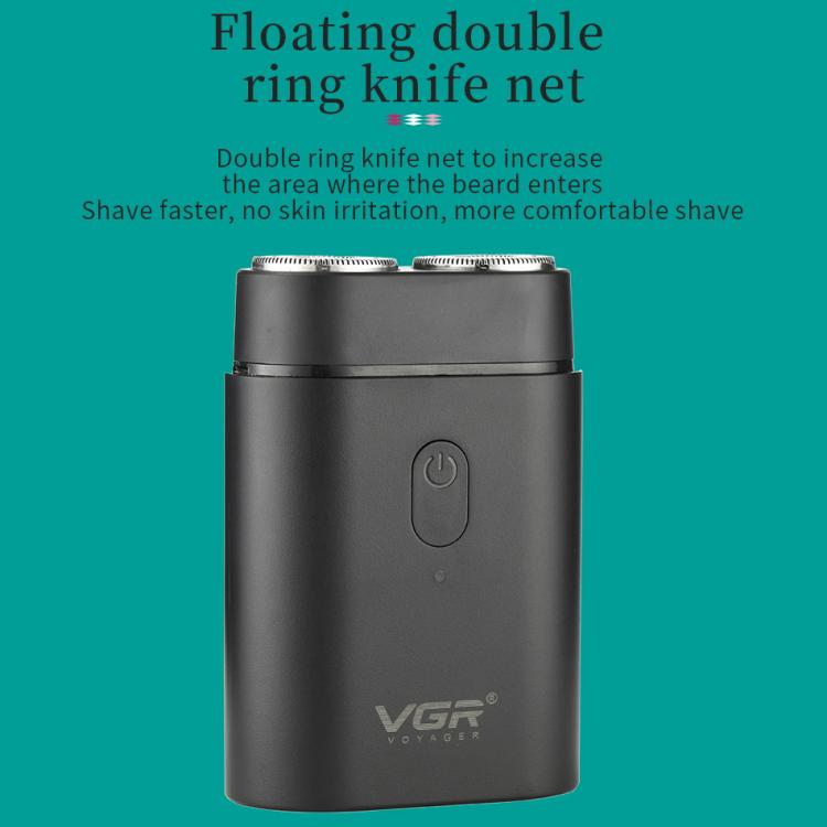 VGR V-341 Rotating 2 Cuttter Head Portable Electric Shaver(Black) - free shipping - PMC TechLife - Order now!