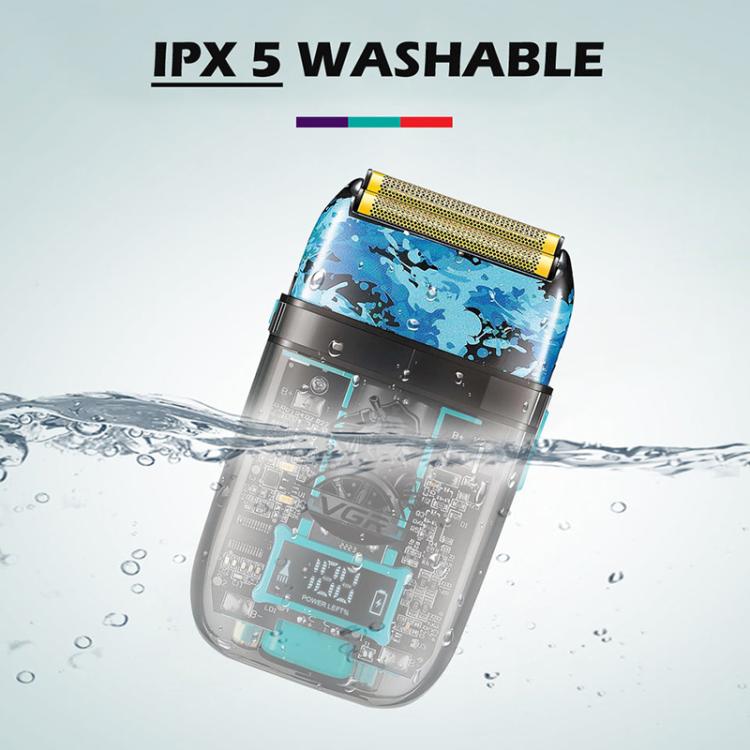VGR V-352 Double Cutter Head Portable Electric Foil Shaver(Transparent Black) - free shipping - PMC TechLife - Order now!