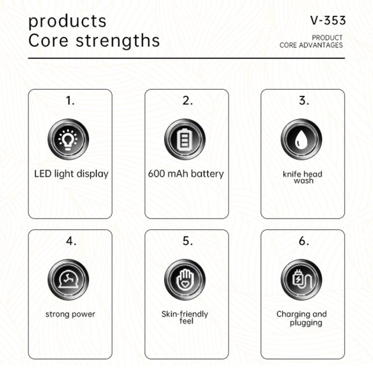 VGR V-353 Floating Cuttter Head Portable Electric Shaver(Green) - free shipping - PMC TechLife - Order now!