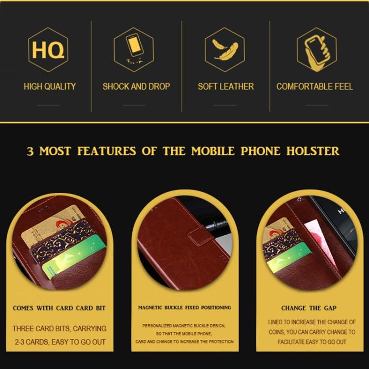 For iPhone 16e idewei Crazy Horse Texture Leather Phone Case(Black) - free shipping - PMc TechLife - Order now!
