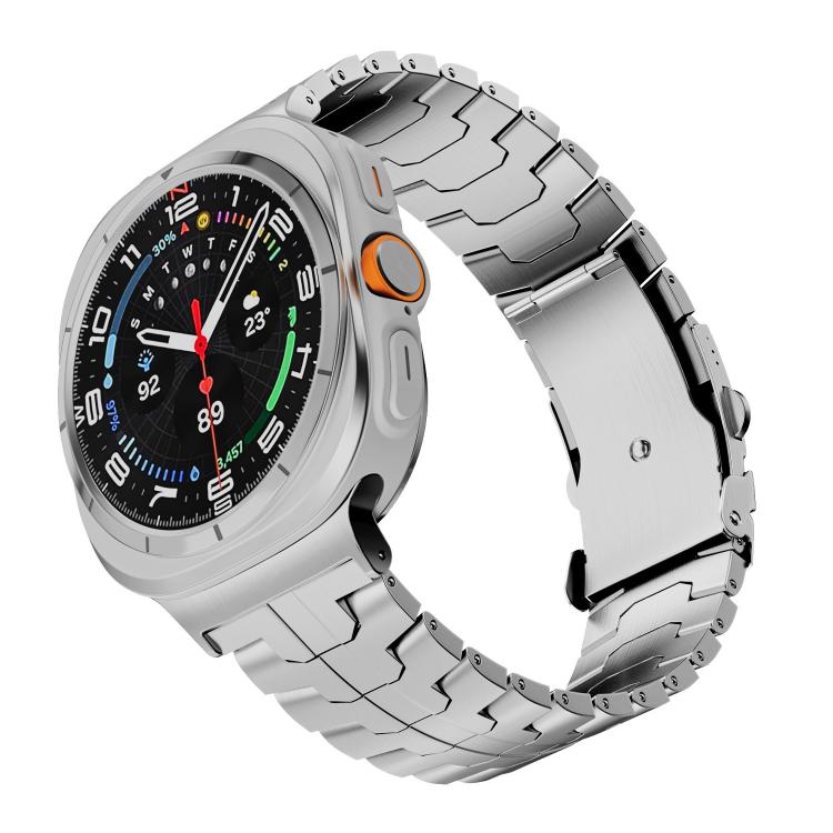 For Samsung Galaxy Watch Ultra 47mm Split Safety Buckle Titanium Alloy Watch Band(Silver) - free shipping - PMC TechLife - Order now!