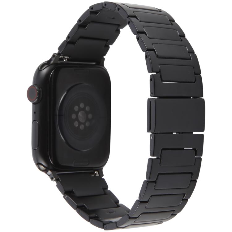 For Apple Watch 46mm / 49mm / 45mm / 44mm I-Shaped Folding Magnetic Buckle Metal Watch Band(Black) - Watch Bands by PMc TechLife | Online Shopping South Africa | PMc TechLife | Buy Now Pay Later Mobicred