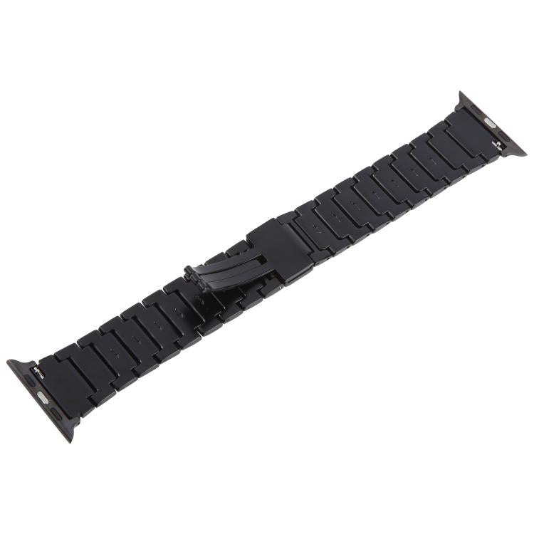 For Apple Watch 46mm / 49mm / 45mm / 44mm I-Shaped Folding Magnetic Buckle Metal Watch Band(Black) - Watch Bands by PMc TechLife | Online Shopping South Africa | PMc TechLife | Buy Now Pay Later Mobicred