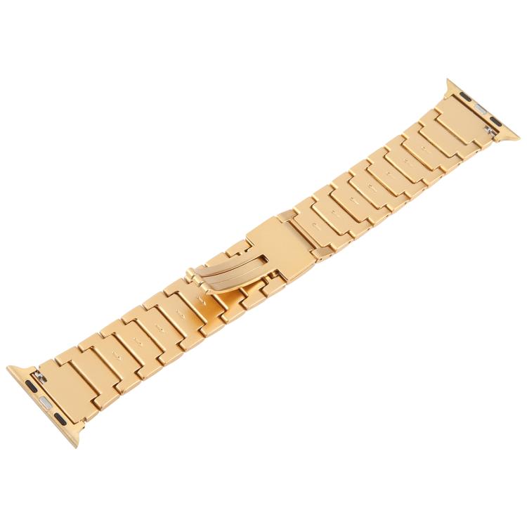 For Apple Watch 46mm / 49mm / 45mm / 44mm I-Shaped Folding Magnetic Buckle Metal Watch Band(Gold) - free shipping - PMc TechLife - Order now!