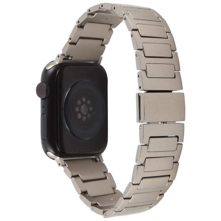 For Apple Watch 46mm / 49mm / 45mm / 44mm I-Shaped Folding Magnetic Buckle Metal Watch Band(Titanium Color) - free shipping - PMc TechLife - Order now!