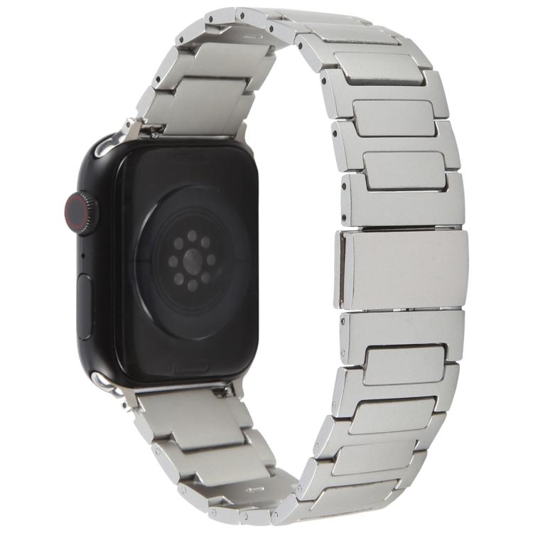 For Apple Watch 46mm / 49mm / 45mm / 44mm I-Shaped Folding Magnetic Buckle Metal Watch Band(Silver) - free shipping - PMc TechLife - Order now!