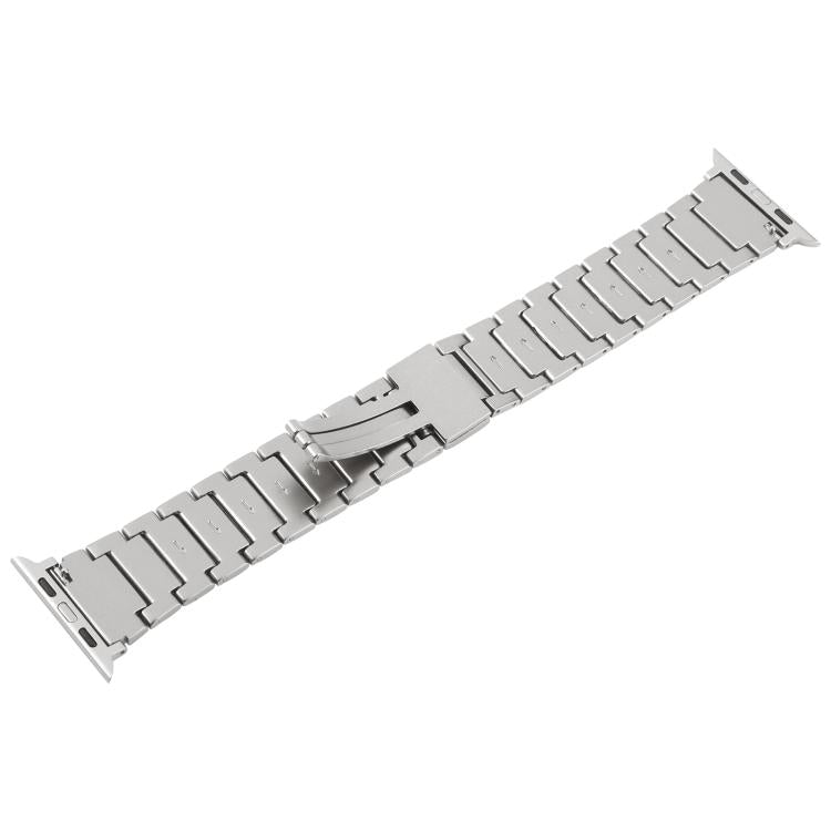 For Apple Watch 46mm / 49mm / 45mm / 44mm I-Shaped Folding Magnetic Buckle Metal Watch Band(Silver) - free shipping - PMc TechLife - Order now!