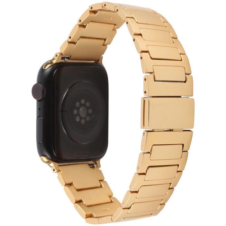 For Apple Watch 42mm / 41mm / 40mm / 38mm I-Shaped Folding Magnetic Buckle Metal Watch Band(Gold) - free shipping - PMc TechLife - Order now!